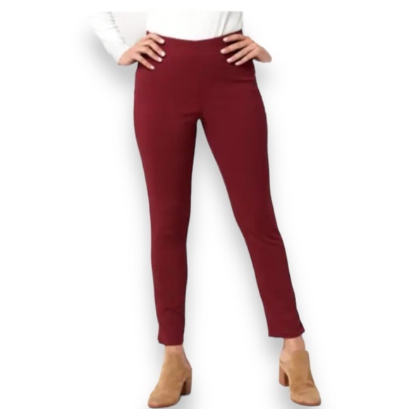 NWOT Denim & Co. Size 16 Olive Smooth Waist Ankle Pants - Picture 5 of 6